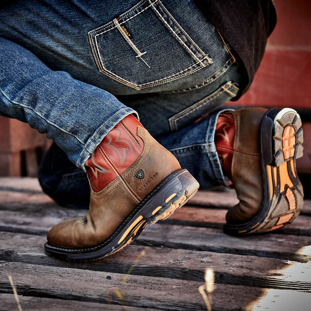 WorkHog Wide Square Toe Steel Toe Work Boot Lifestyle