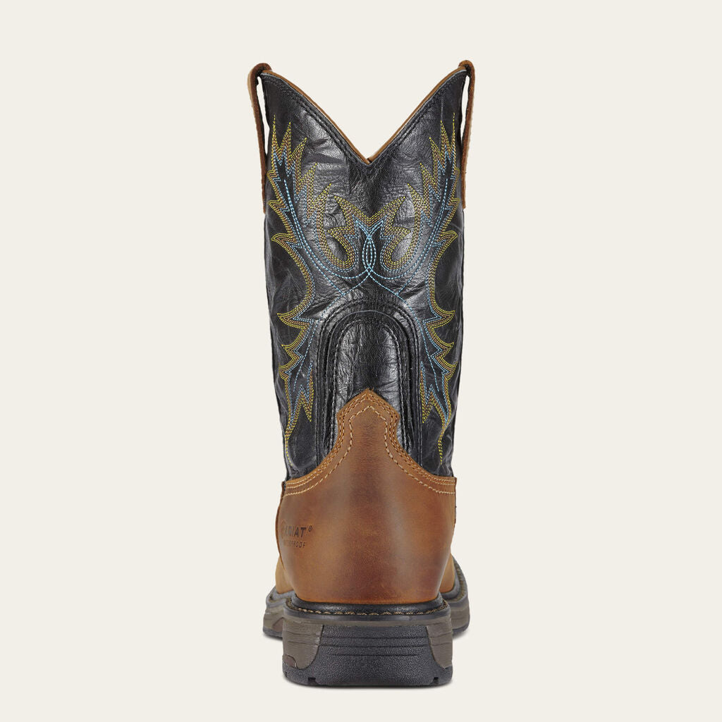 WorkHog Wide Square Toe Waterproof Steel Toe Work Boot Heel