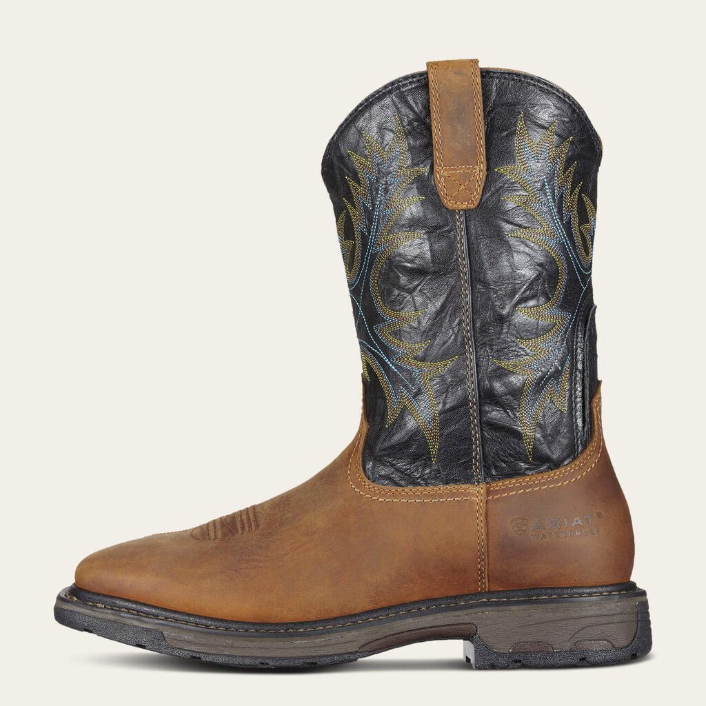 WorkHog Wide Square Toe Waterproof Steel Toe Work Boot Side