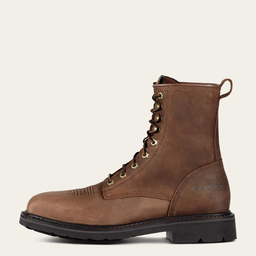 Cascade 8" Wide Square Toe Steel Toe Work Boot Side