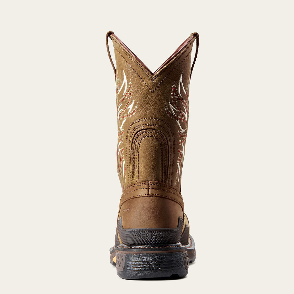 OverDrive Wide Square Toe Composite Toe Work Boot Heel