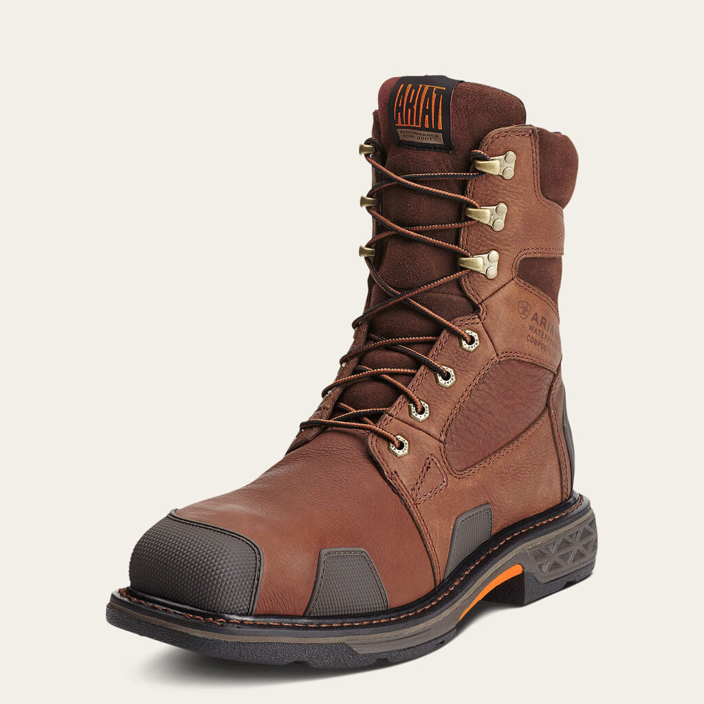 OverDrive 8" Wide Square Toe Waterproof Composite Toe Work Boot 3-4 Front