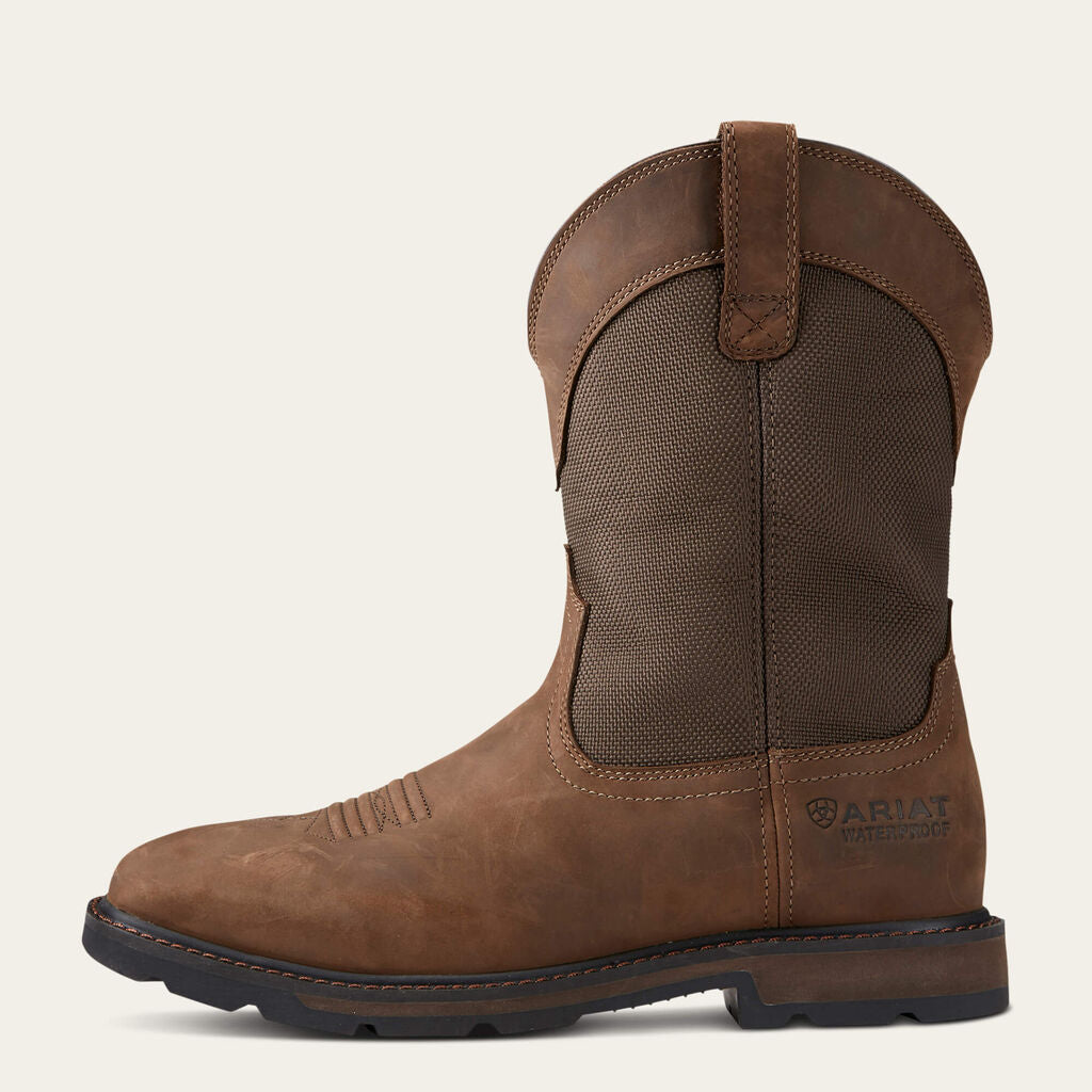 Groundbreaker Wide Square Toe Waterproof Steel Toe Work Boot Side