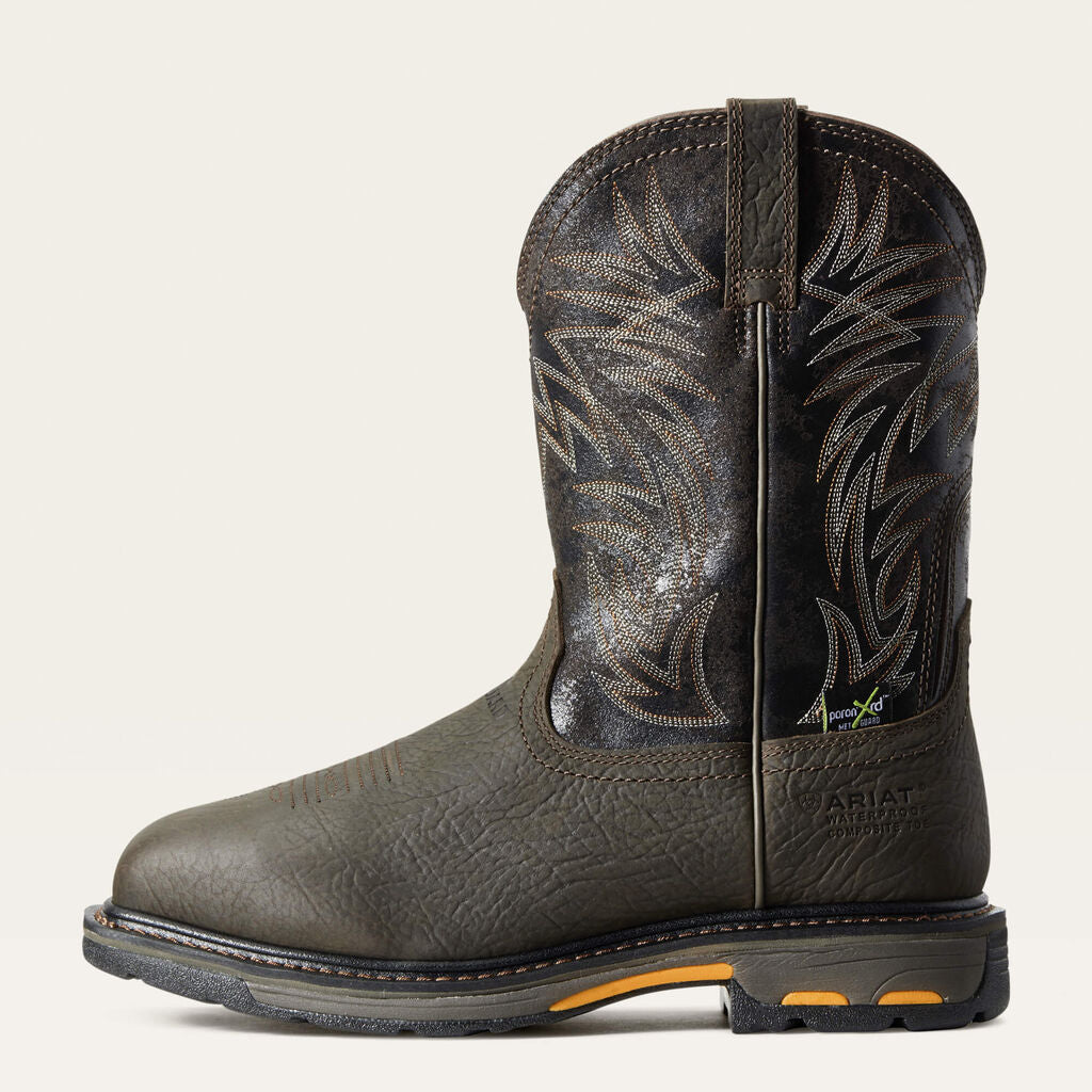 WorkHog Wide Square Toe MetGuard Waterproof Composite Toe Work Boot Side