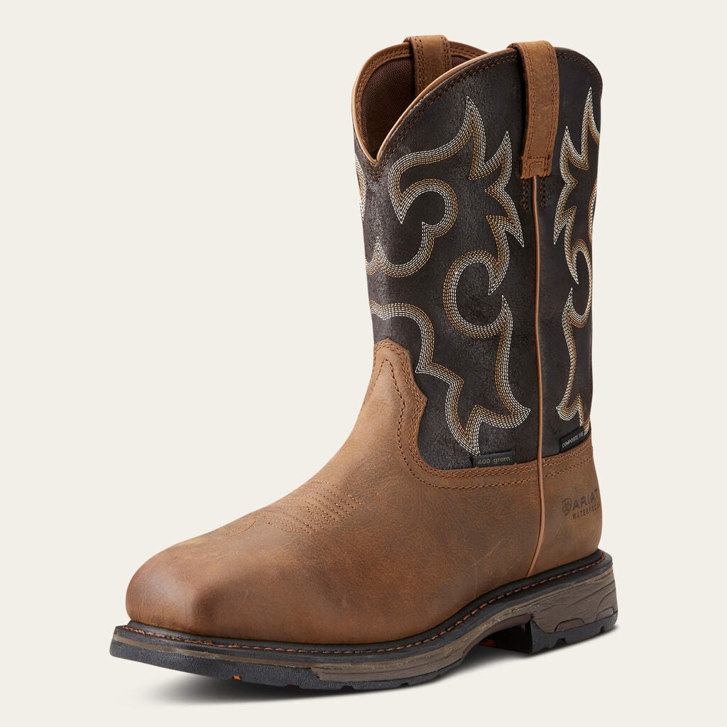 WorkHog Wide Square Toe 400g Waterproof Composite Toe Work Boot 3-4 Front