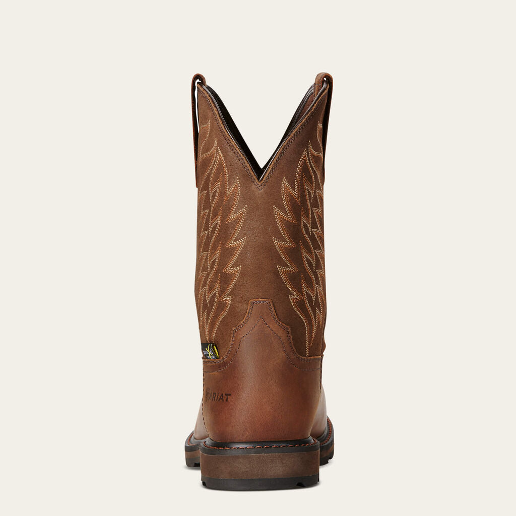 Groundbreaker Wide Square Toe MetGuard Steel Toe Work Boot Heel