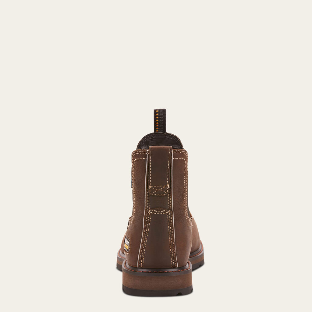 Groundbreaker Chelsea Waterproof Steel Toe Work Boot Heel