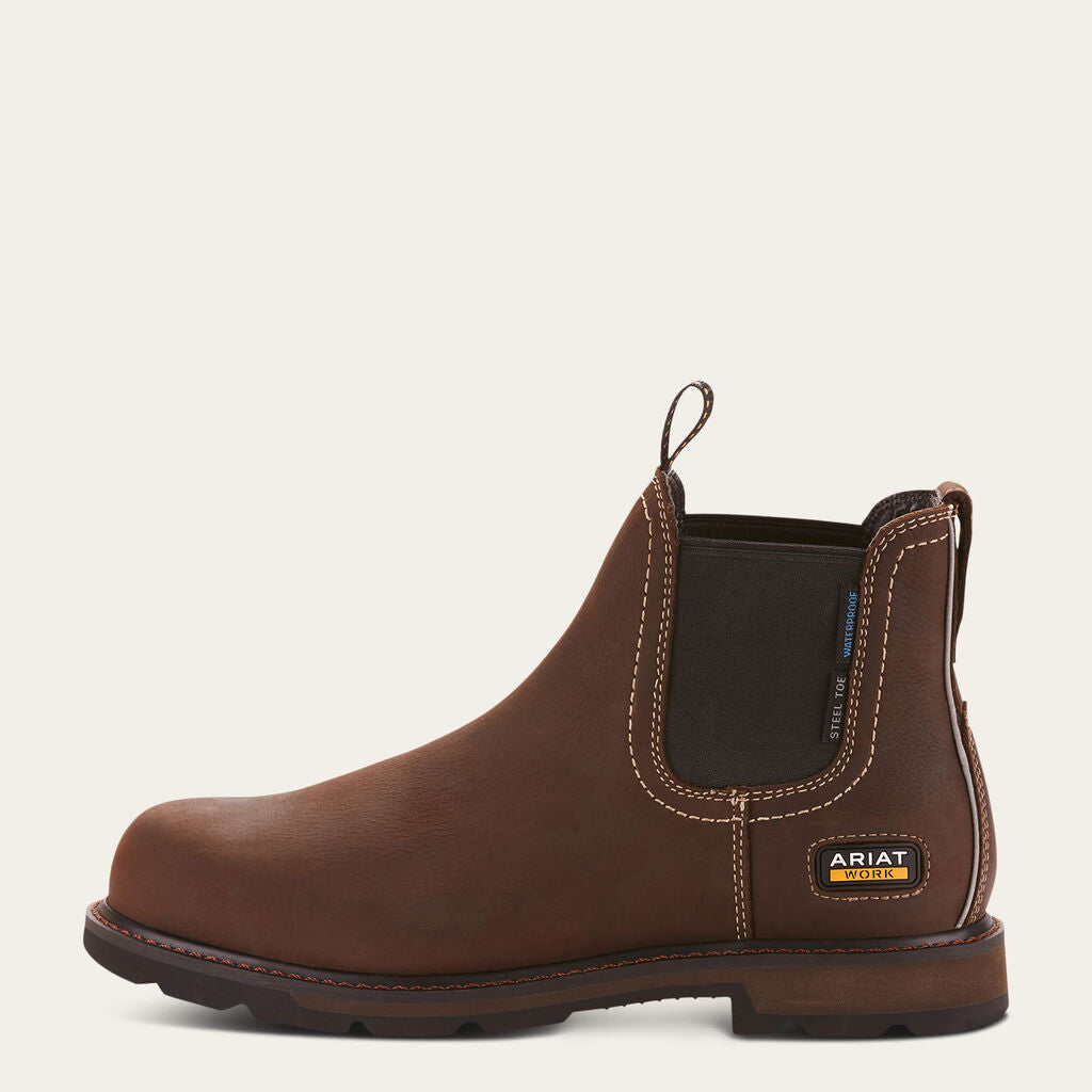 Groundbreaker Chelsea Waterproof Steel Toe Work Boot Side
