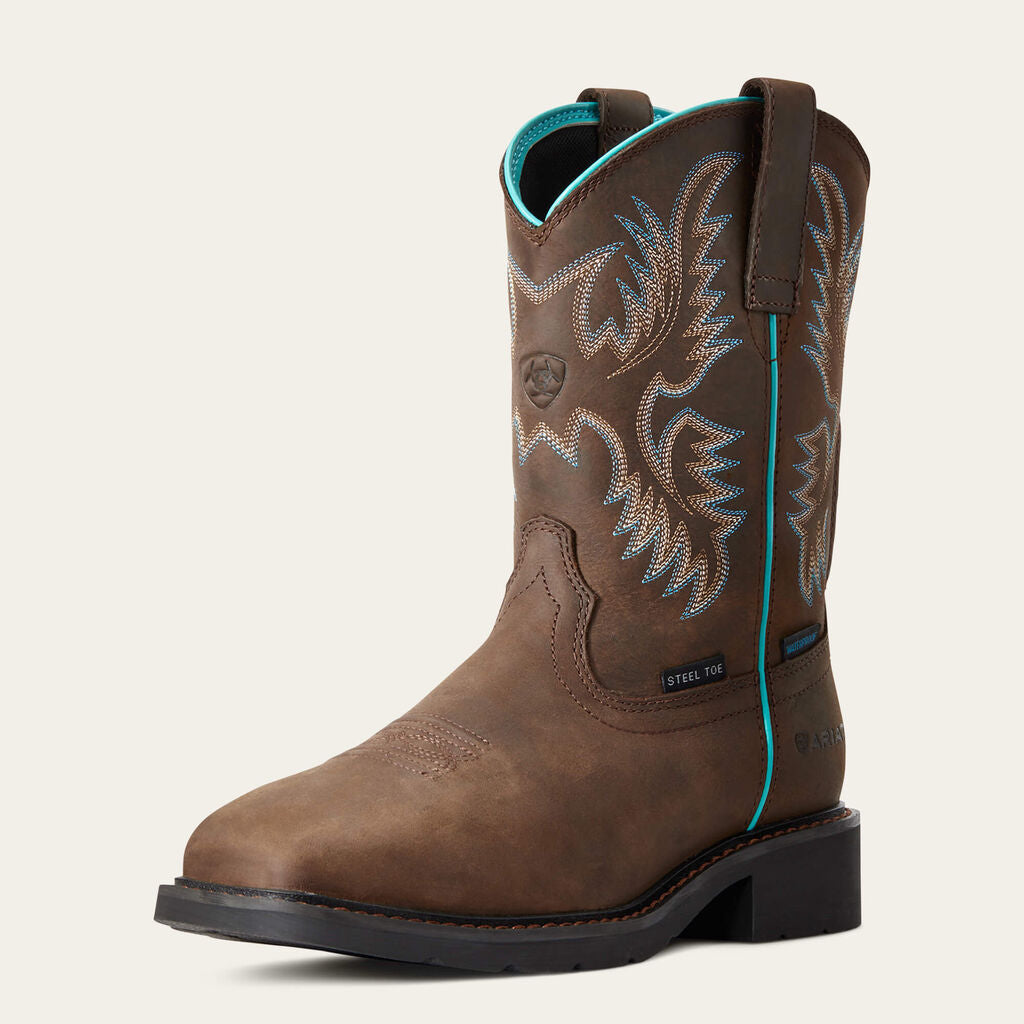 Krista Waterproof Steel Toe Work Boot 3-4 Front