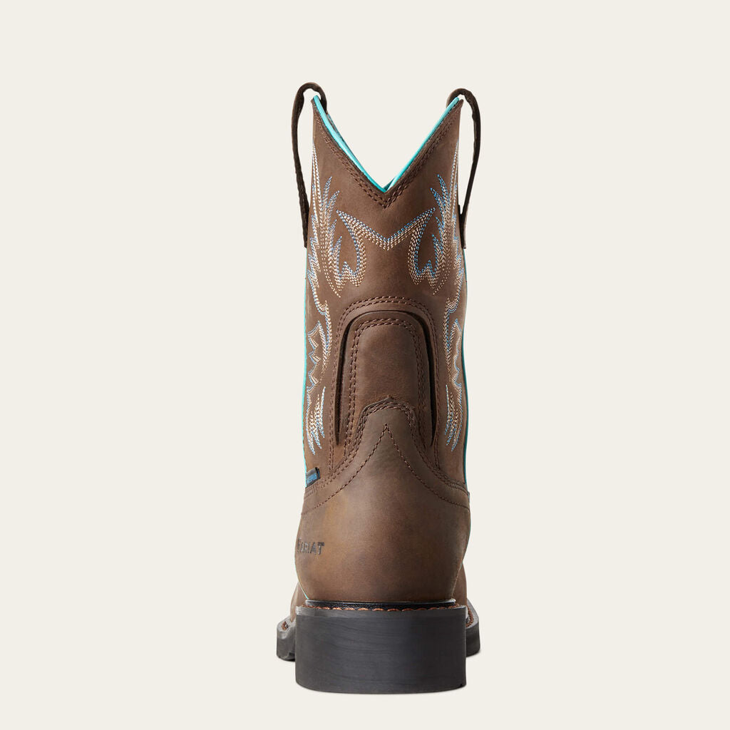 Krista Waterproof Steel Toe Work Boot Heel