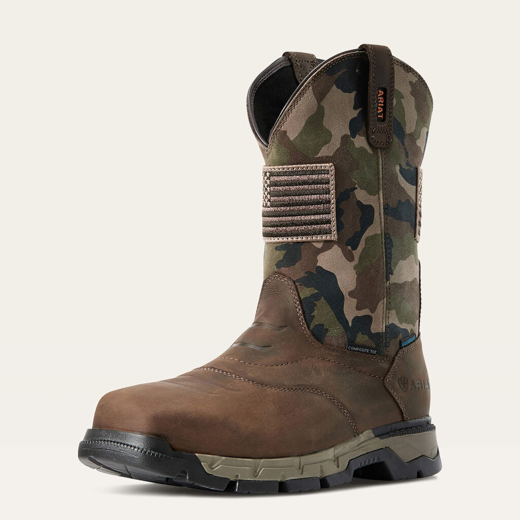 Rebar Flex Patriot Waterproof Composite Toe Work Boot 3-4 Front
