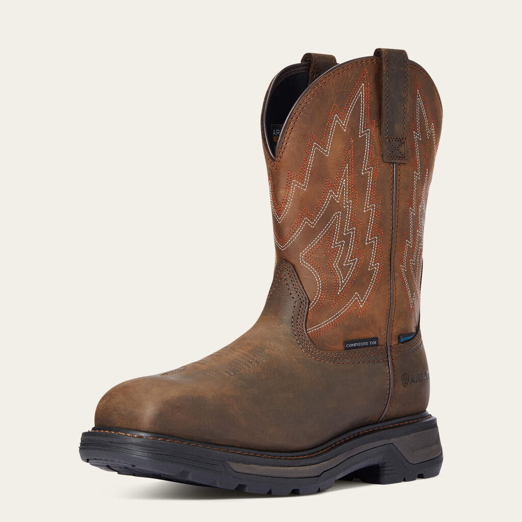 Big Rig Waterproof Composite Toe Work Boot 3-4 Front