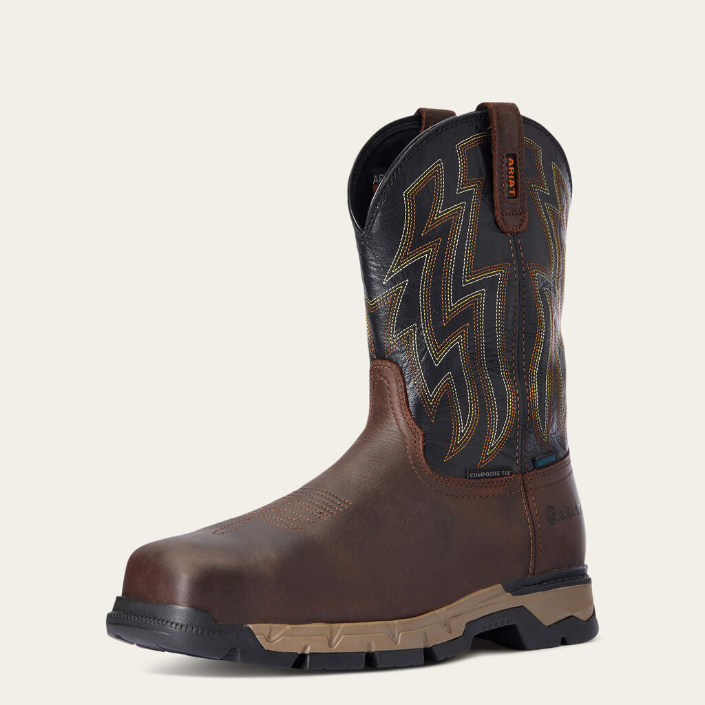 Rebar Flex Western Waterproof Composite Toe Work Boot 3-4 Front