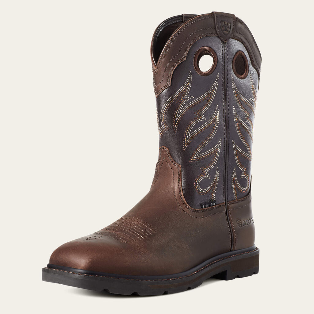 Groundwork Wide Square Toe Steel Toe Work Boot 3-4 Front