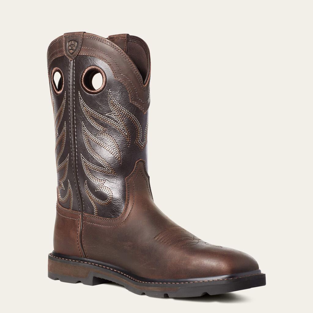 Groundwork Wide Square Toe Steel Toe Work Boot Medial