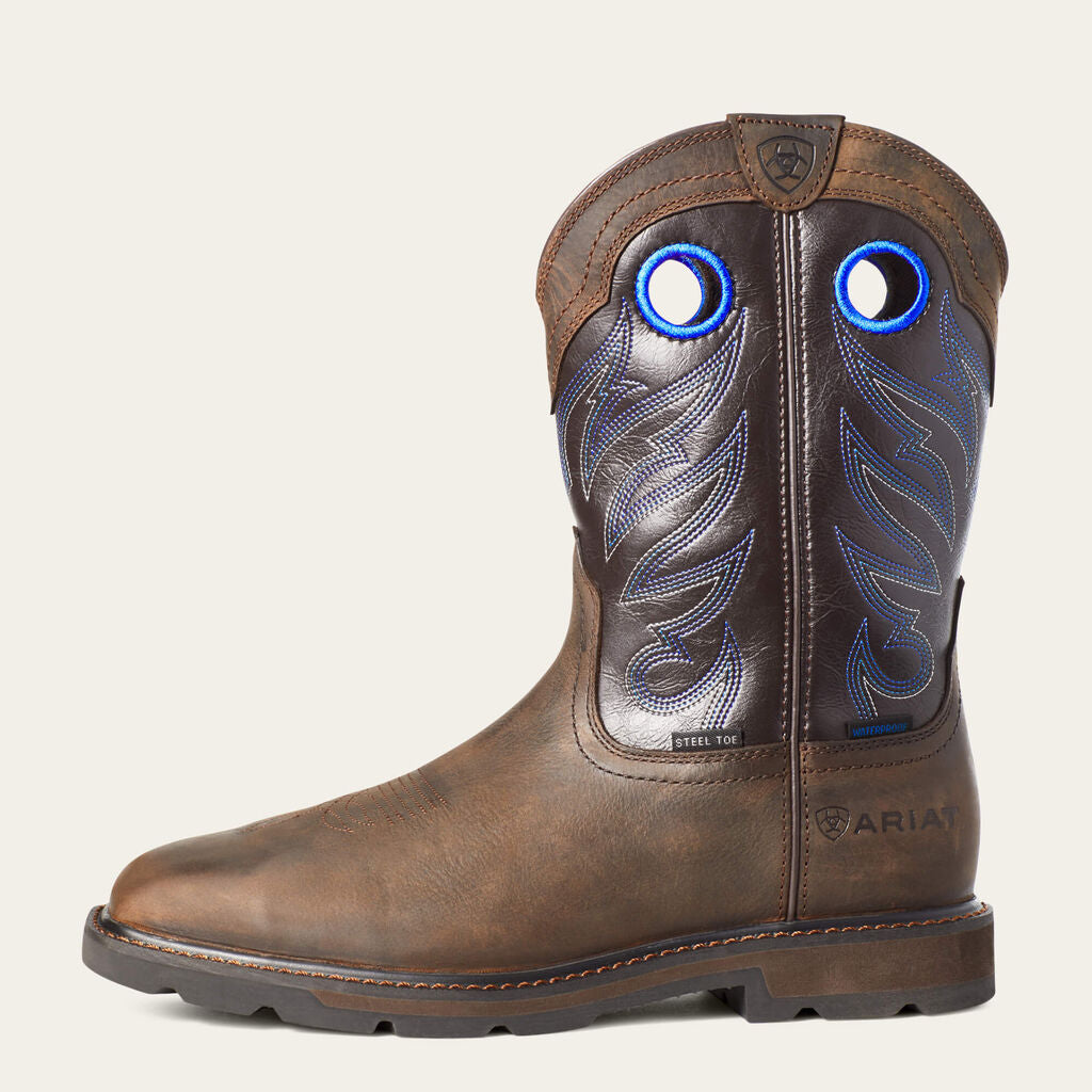 Groundwork Waterproof Wide Square Toe Steel Toe Work Boot Side