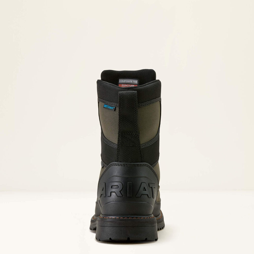 RigTEK Wildcat BOA 8" CSA Waterproof Wide Square Toe Composite Toe Work Boot Heel