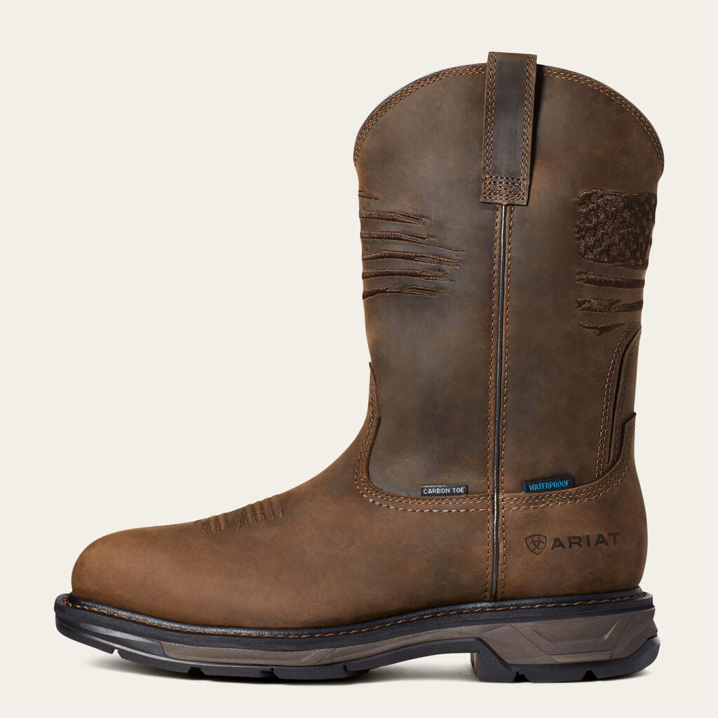 WorkHog XT Patriot Waterproof Carbon Toe Work Boot Side