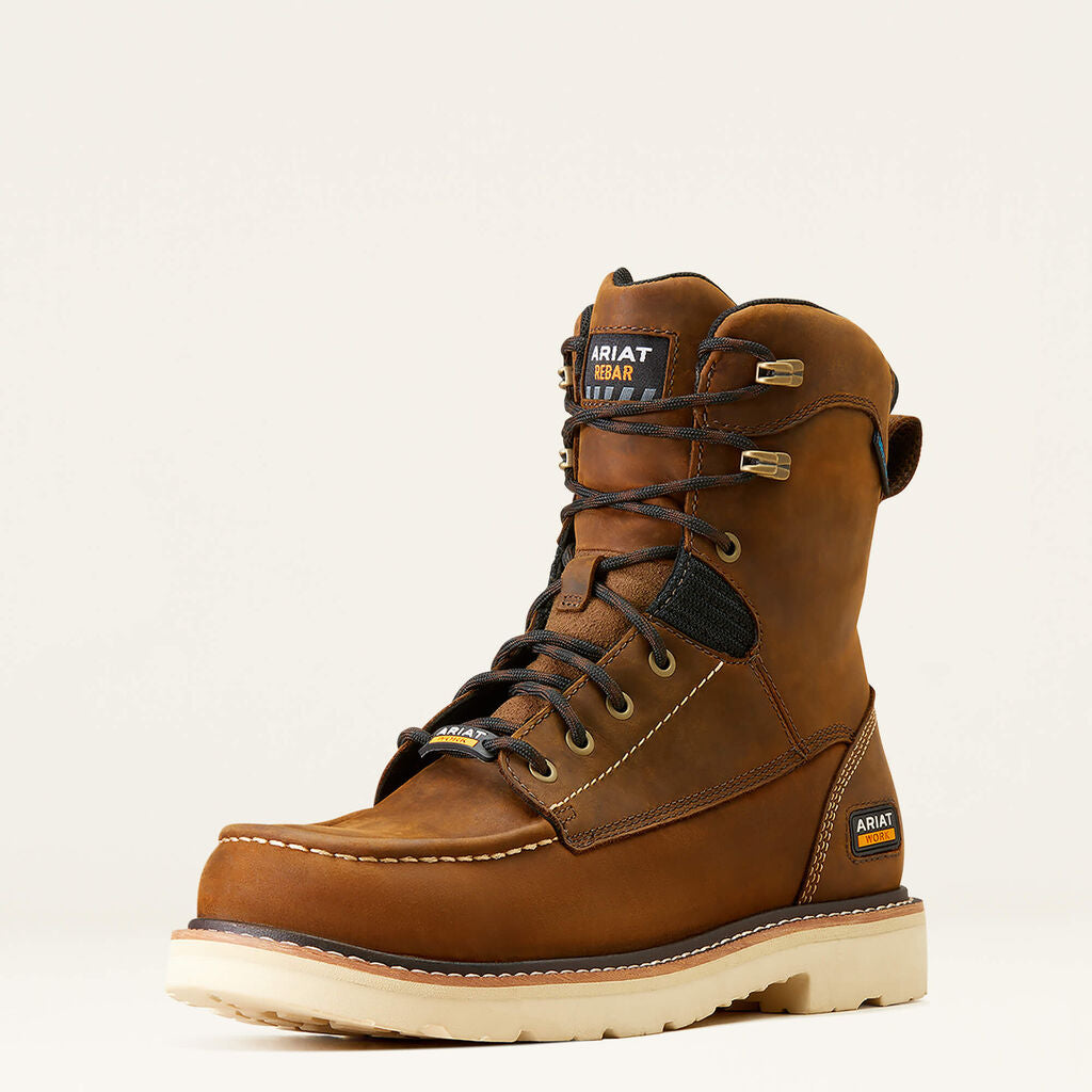 Rebar Lift 8" Waterproof Work Boot 3-4 Front