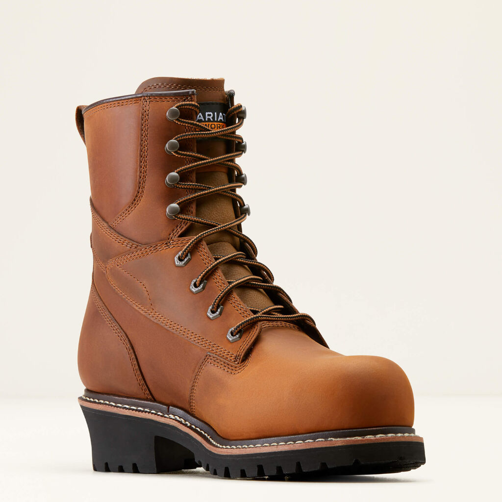 Logger Shock Shield Waterproof Composite Toe Work Boot Medial