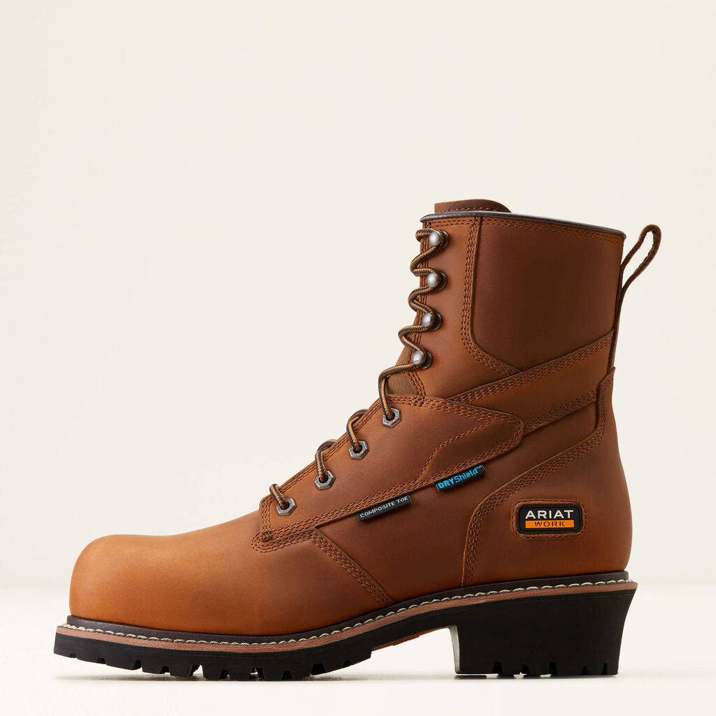 Logger Shock Shield Waterproof Composite Toe Work Boot Side