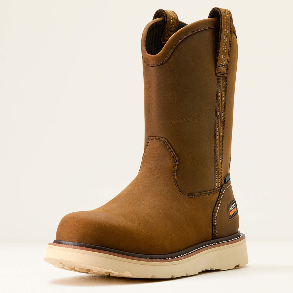 Rebar Wedge Pull-On Waterproof Work Boot 3-4 Front