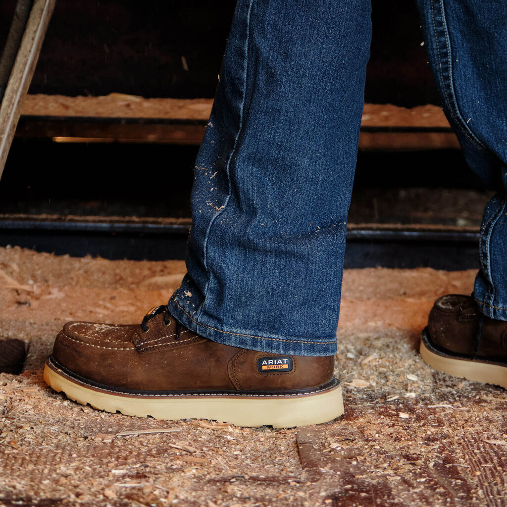 Rebar Wedge Moc Toe 6" Waterproof Work Boot Lifestyle