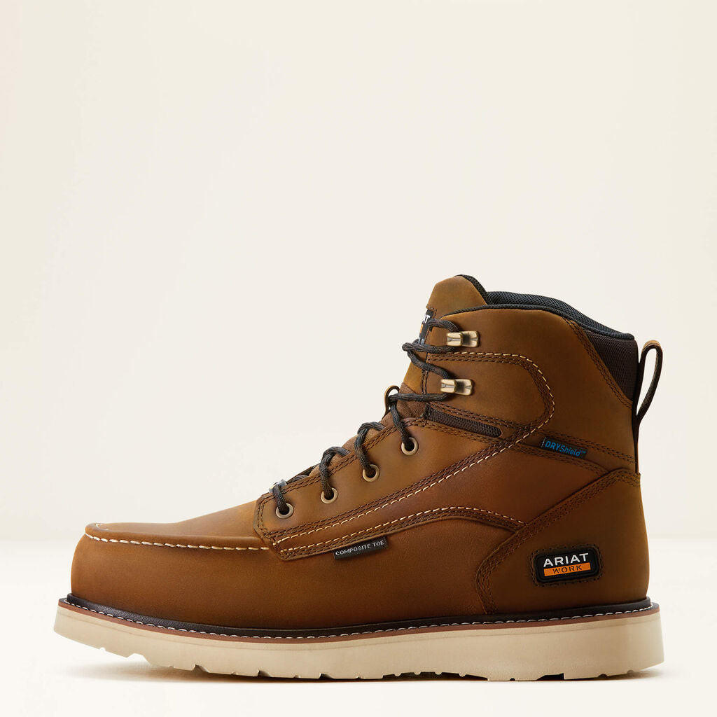Rebar Wedge Moc Toe 6" Waterproof Composite Toe Work Boot Side