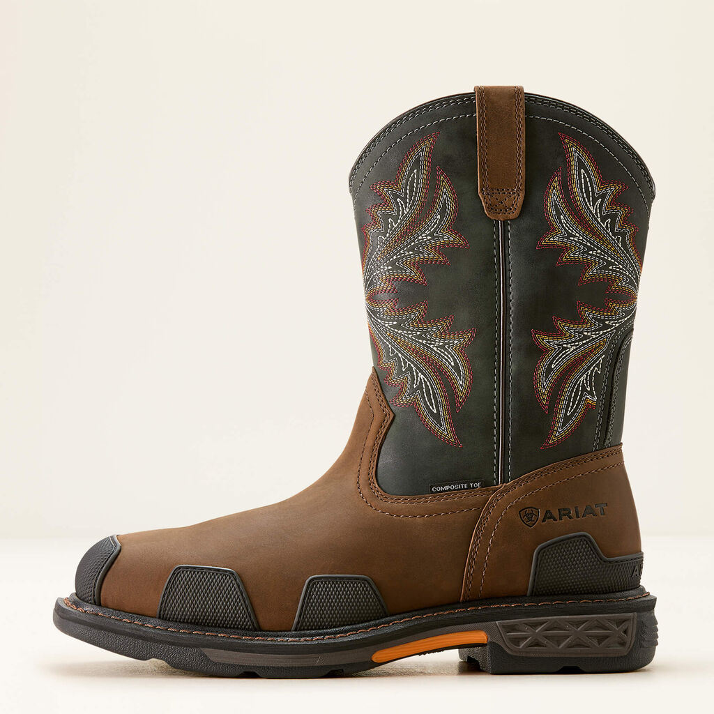 OverDrive Wide Square Toe Composite Toe Work Boot Side