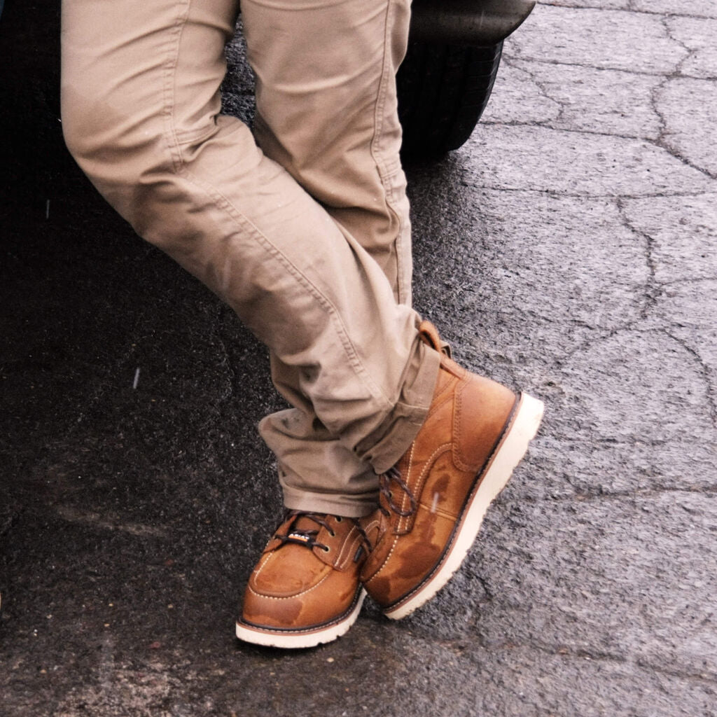 Rebar Wedge Moc Toe Waterproof Composite Toe Work Boot Lifestyle