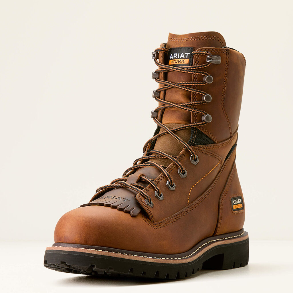 Longview Shock Shield 8" Waterproof Work Boot 3-4 Front