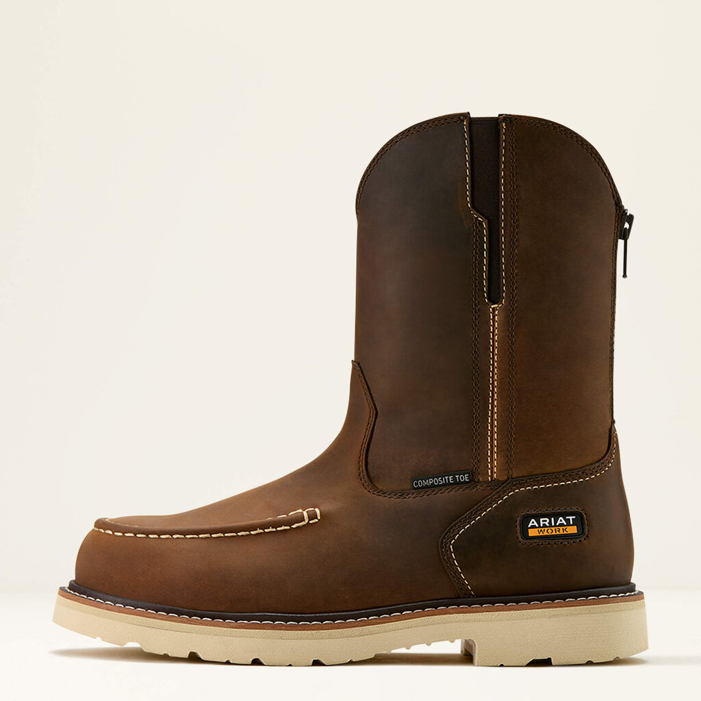 Rebar Lift Pull On Moc Toe Composite Toe Work Boot Side
