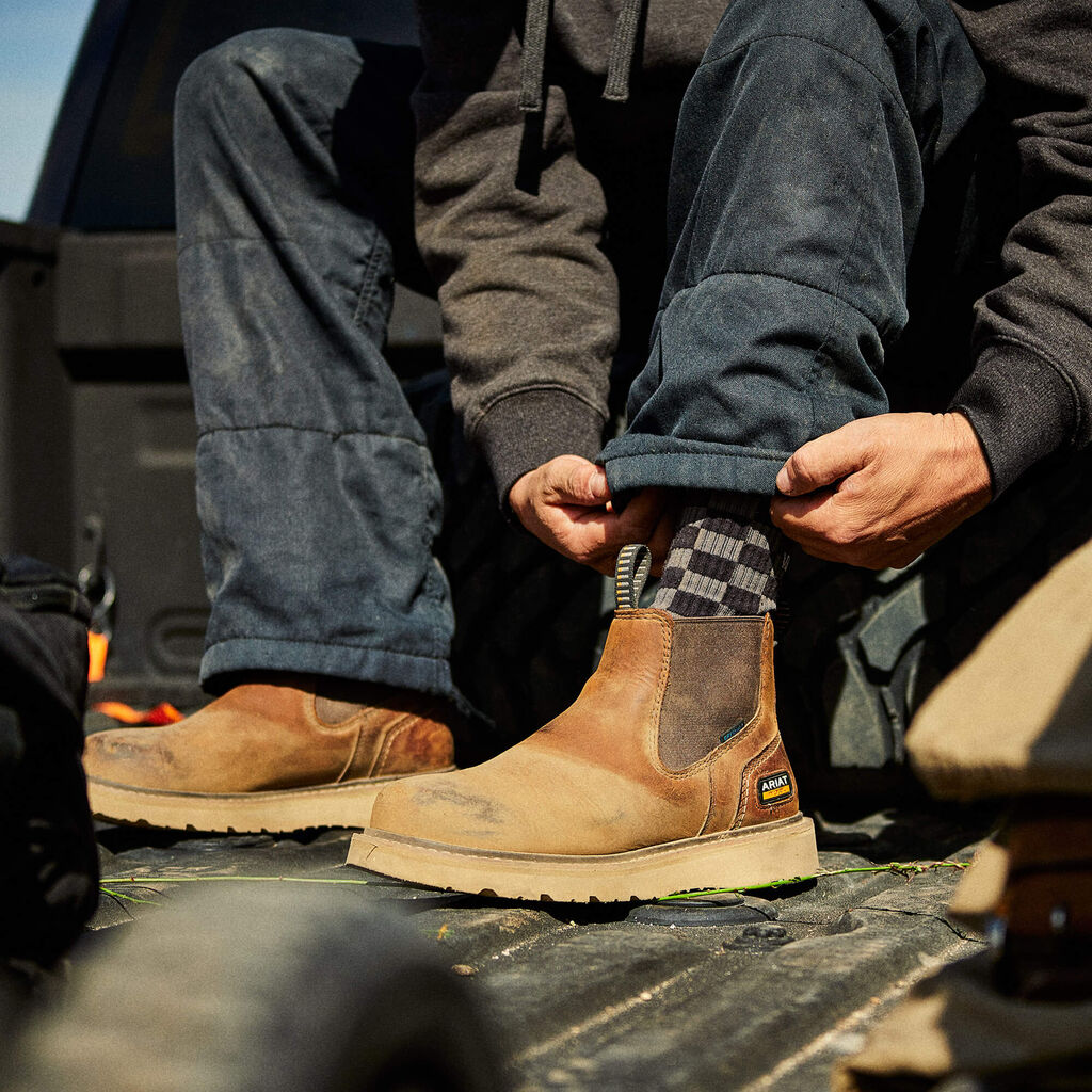 Rebar Wedge Chelsea Waterproof Work Boot Lifestyle