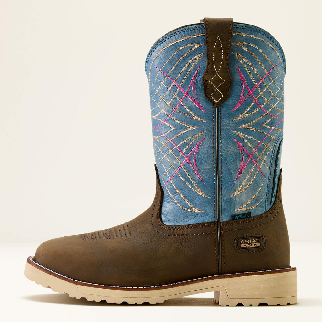 Activator Waterproof Wide Square Toe Work Boot Side