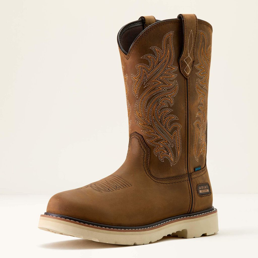 Activator Argo Waterproof Round Toe Work Boot 3-4 Front