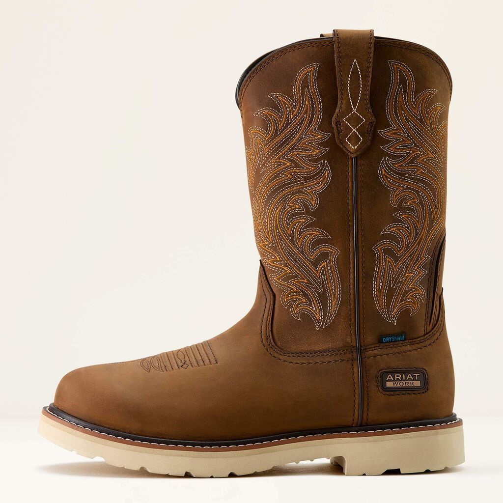 Activator Argo Waterproof Round Toe Work Boot Side