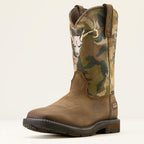Groundbreaker Antler Waterproof Wide Square Toe Work Boot 3-4 Front