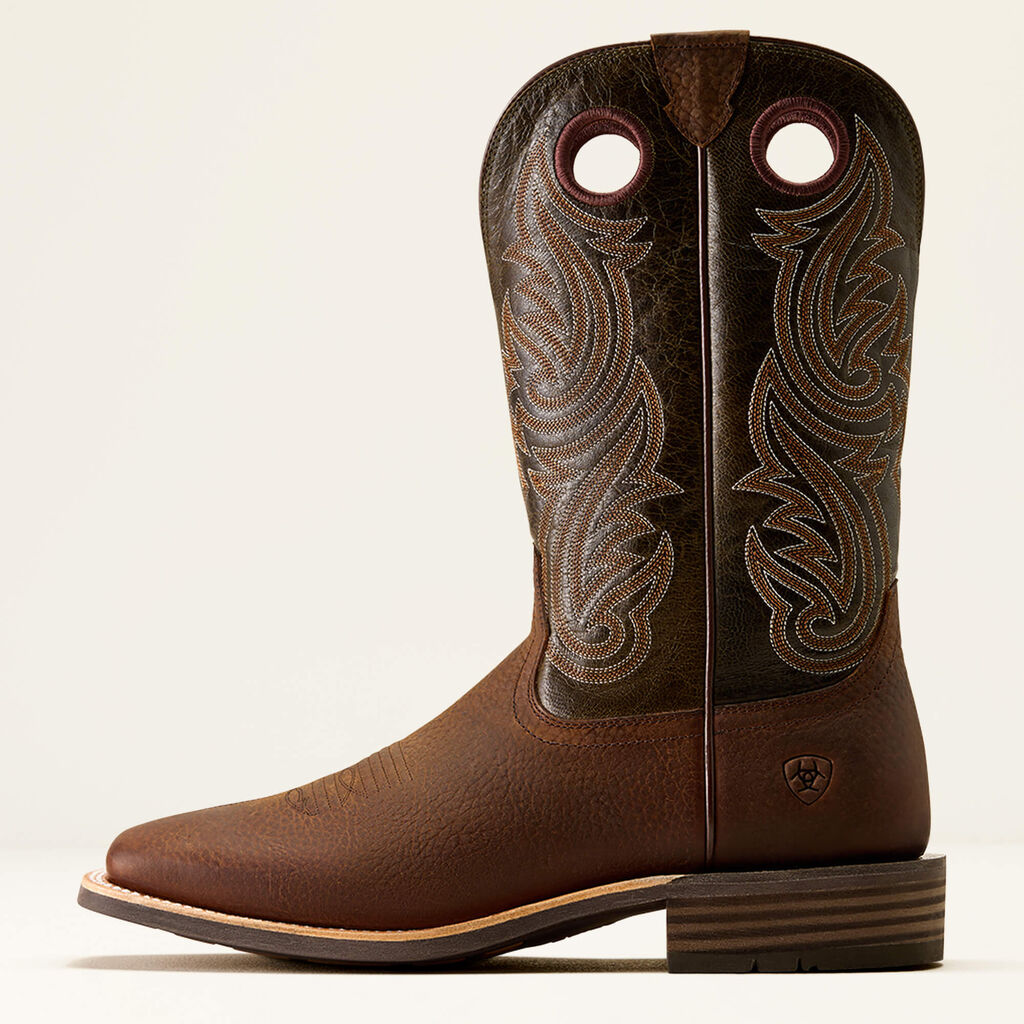 Highland Toughstock Wide Square Toe Cowboy Boot Side