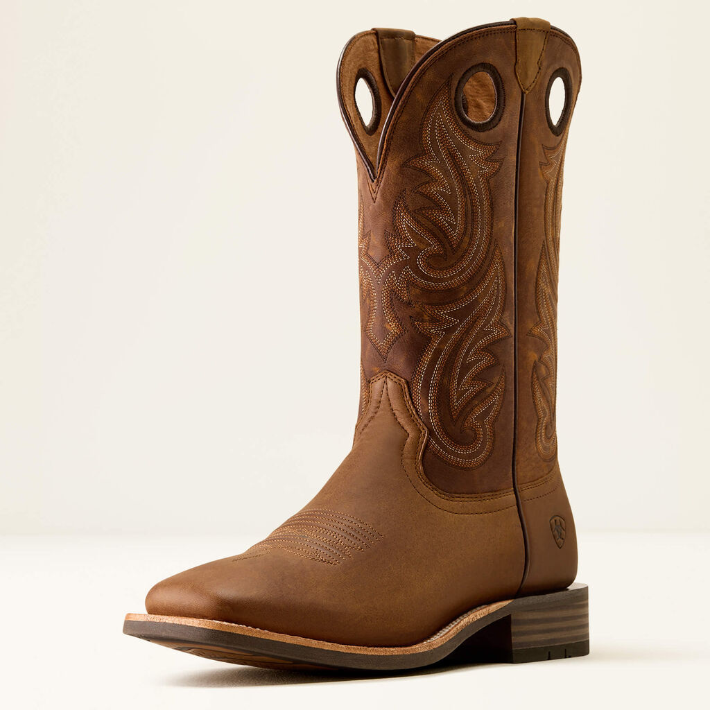 Highland Toughstock Wide Square Toe Cowboy Boot 3-4 Front