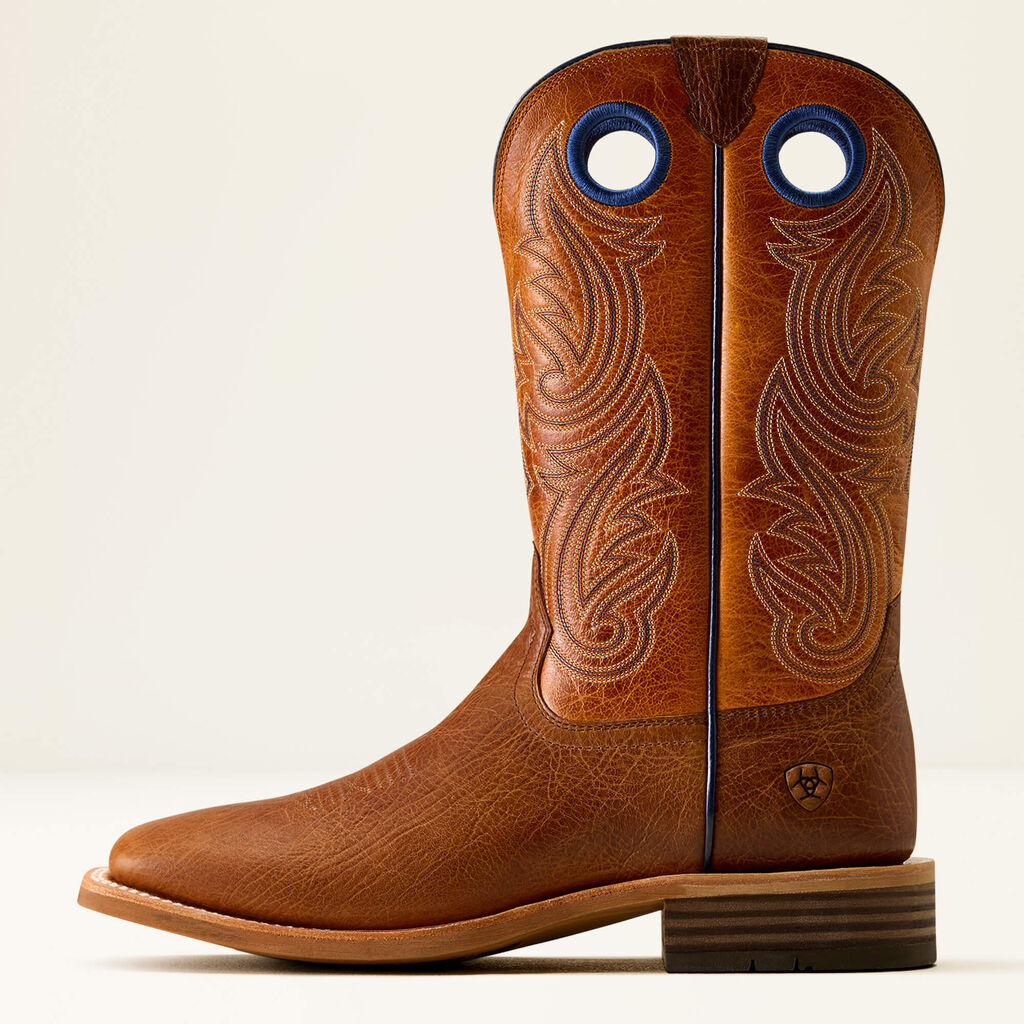 Highland Toughstock Wide Square Toe Cowboy Boot Side