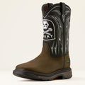WorkHog XT Bolt Skull Waterproof Wide Square Toe Work Boot 3-4 Front