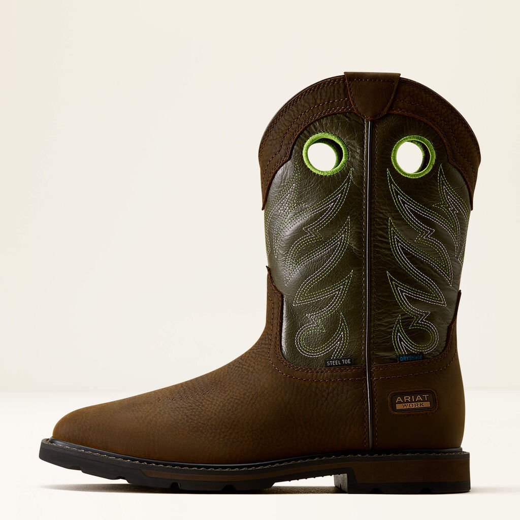 Groundwork Waterproof Wide Square Toe Steel Toe Work Boot Side