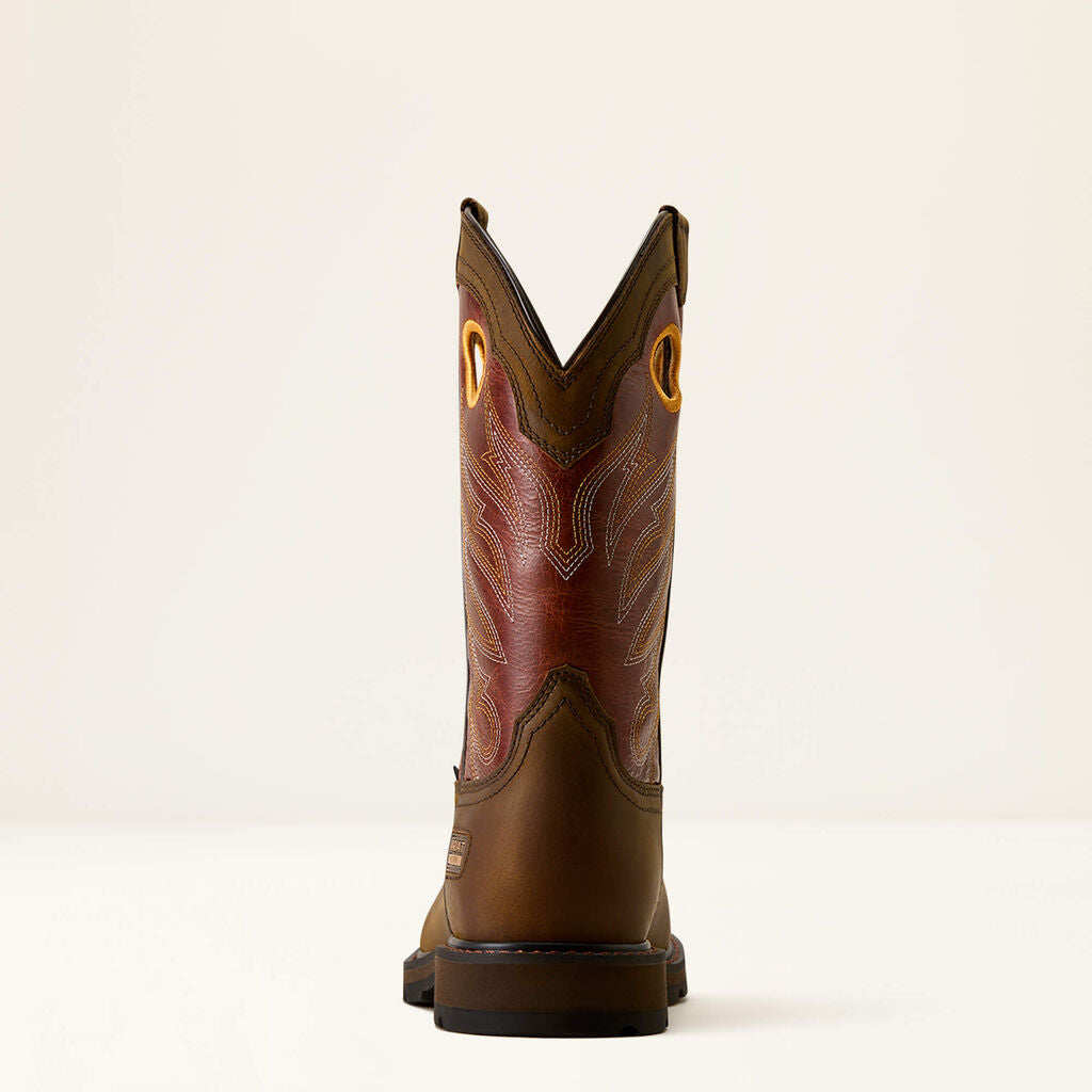 Groundwork Wide Square Toe Steel Toe Work Boot Heel
