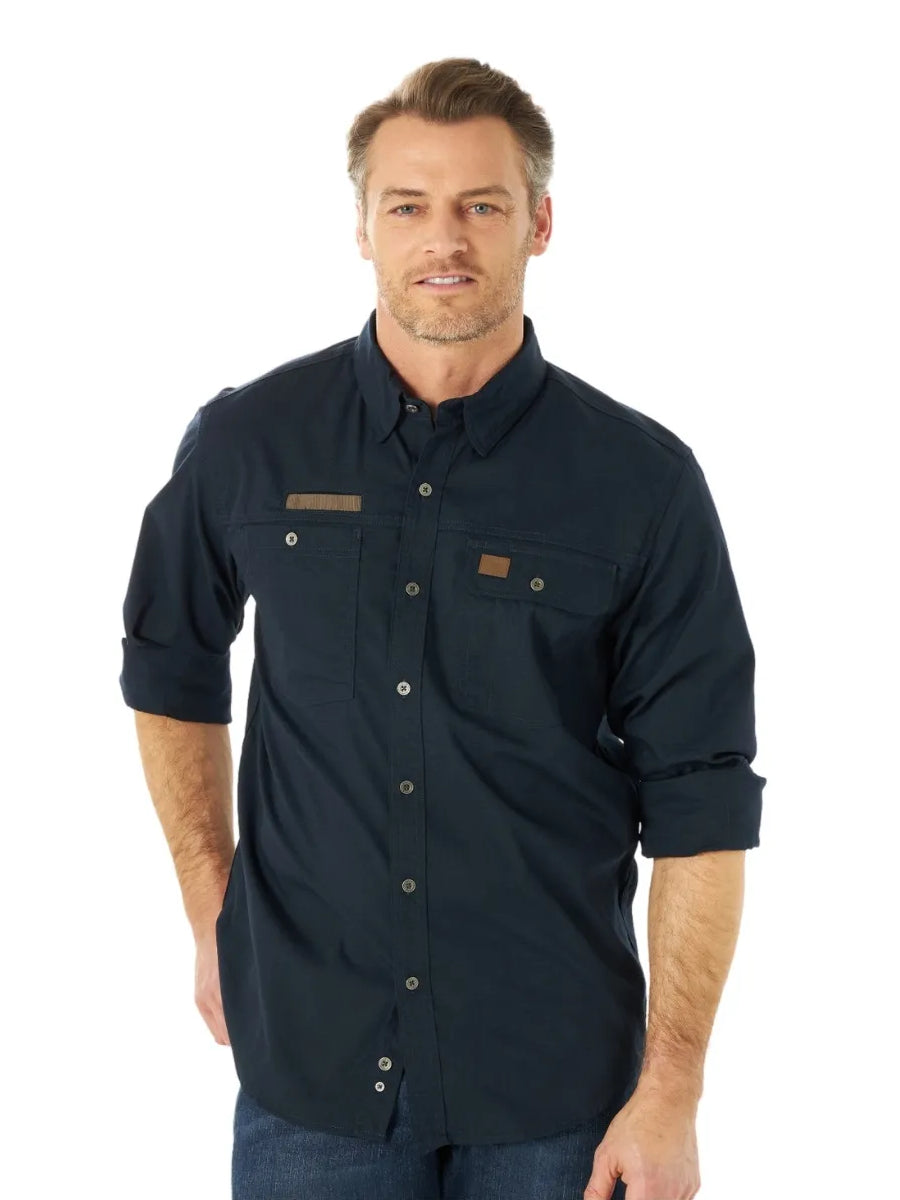 Wrangler® Riggs Workwear® Long Sleeve Vented Solid Work Shirt