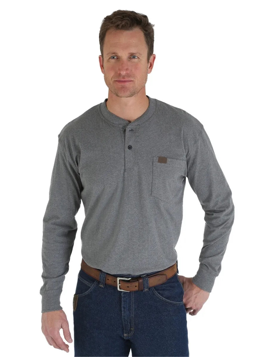 Wrangler® Riggs Workwear® Long Sleeve Solid Henley