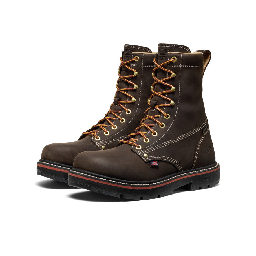 Keen Men's Liberty 8" Waterproof 90° Heel Boot (Carbon Toe)