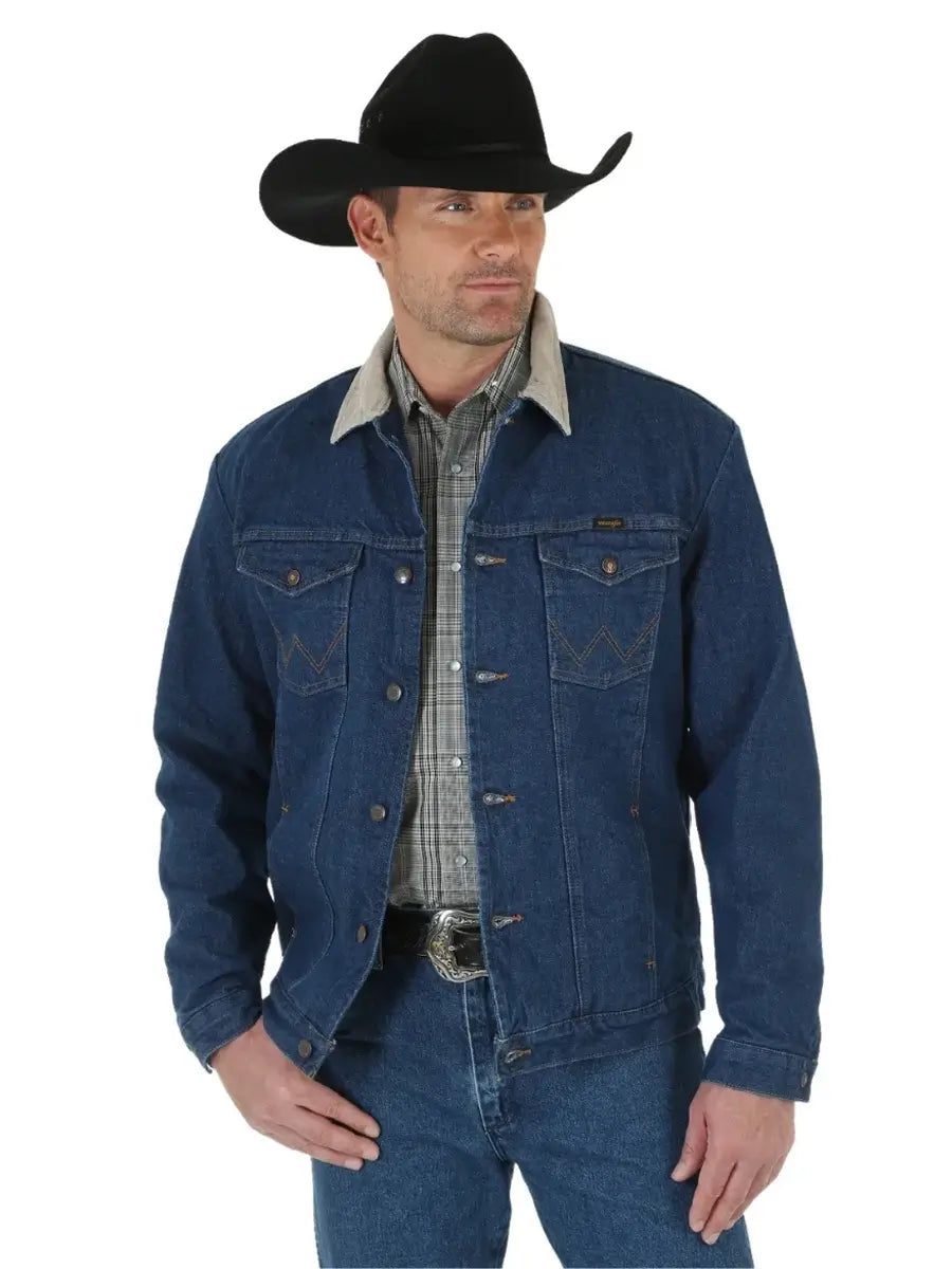 Men’s Wrangler® Blanket Lined Corduroy Collar Denim Jacket
