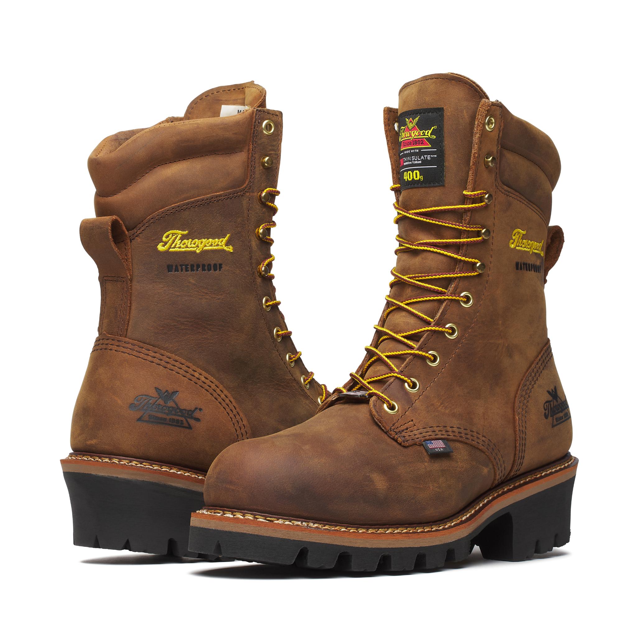 Logger Series - 9" Brown Crazyhorse - Insulated - Waterproof
