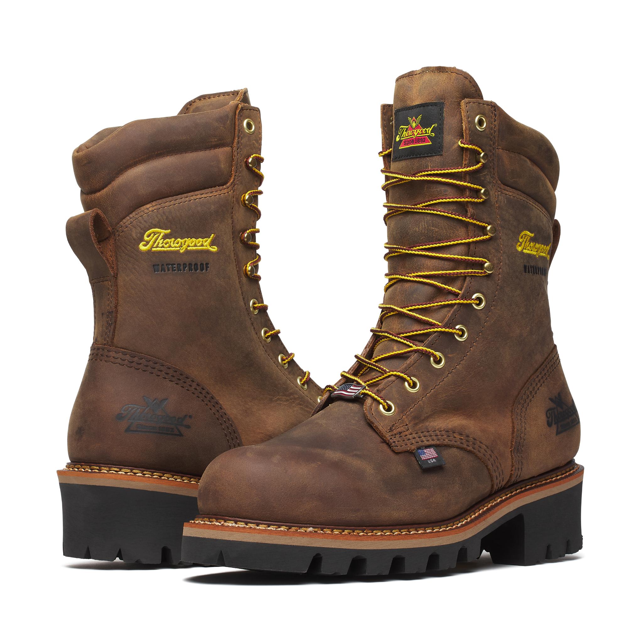 Logger Series - 9" Brown Stud Horse Waterproof