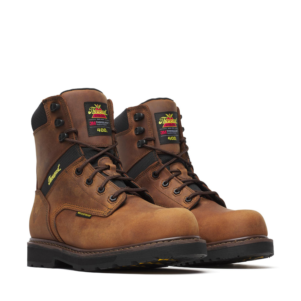 Job-site Series - 8" Crazyhorse - Waterproof + Insulated Safety Toe